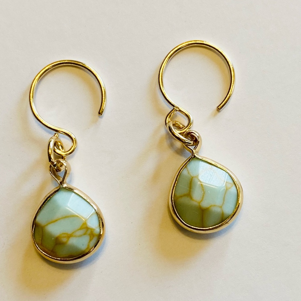 Genuine Gemstone and 14k Gold Earrings